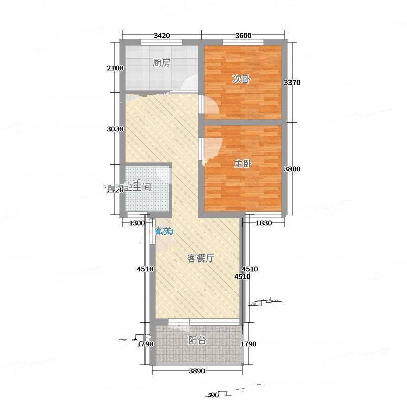 华城文远阁2室0厅0卫94㎡户型图