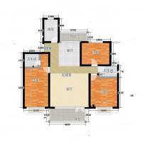 华城文远阁3室0厅0卫122㎡户型图