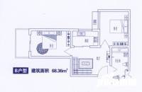 芳林新村2室1厅1卫68.4㎡户型图