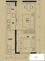 茉莉花开1室1厅1卫32㎡户型图