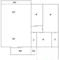 淡水华侨新村3室1厅1卫82㎡户型图
