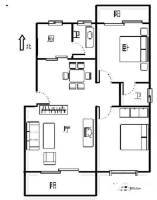 阳光100商铺3室1厅1卫100㎡户型图