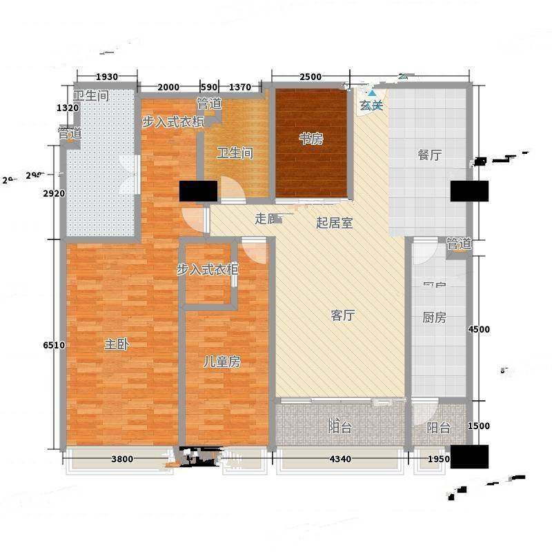 富力丽港银湾3室0厅0卫184㎡户型图