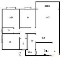江景新苑商铺4室2厅2卫151㎡户型图
