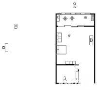 金典故事商铺1室1厅1卫43㎡户型图