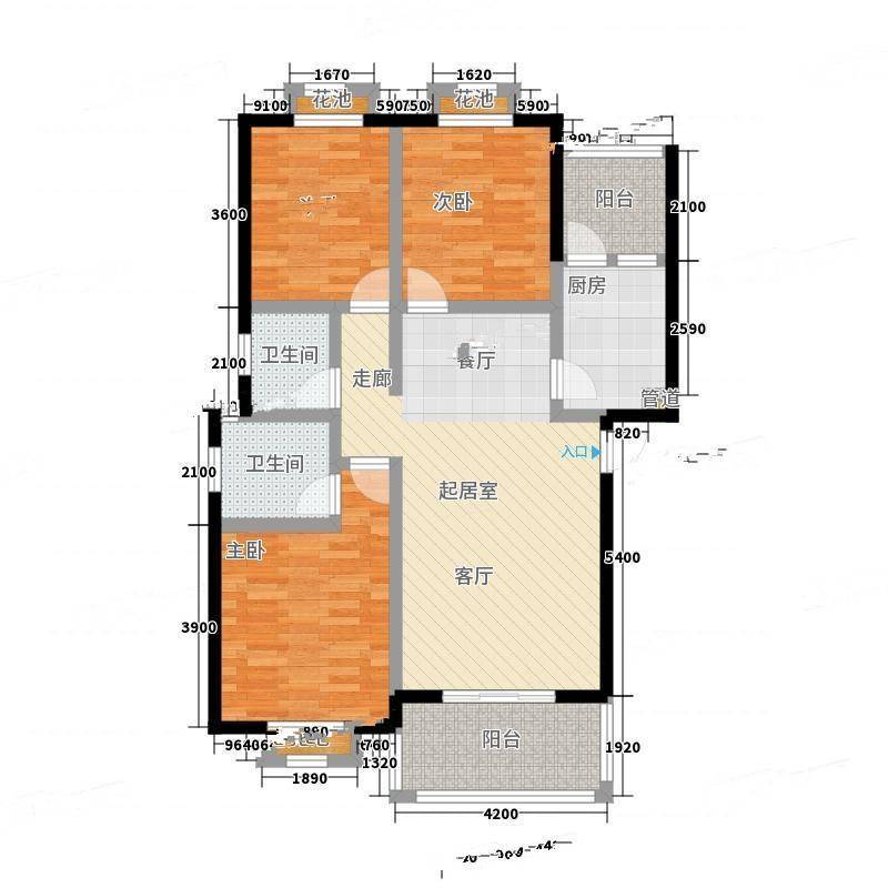 挪威森林3室0厅0卫104㎡户型图