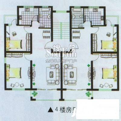 大上海国际商贸中心住宅2室1厅1卫81.3㎡户型图