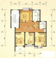 新江南康居春园3室2厅1卫108㎡户型图