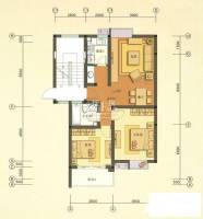 新江南康居春园2室2厅1卫84.9㎡户型图