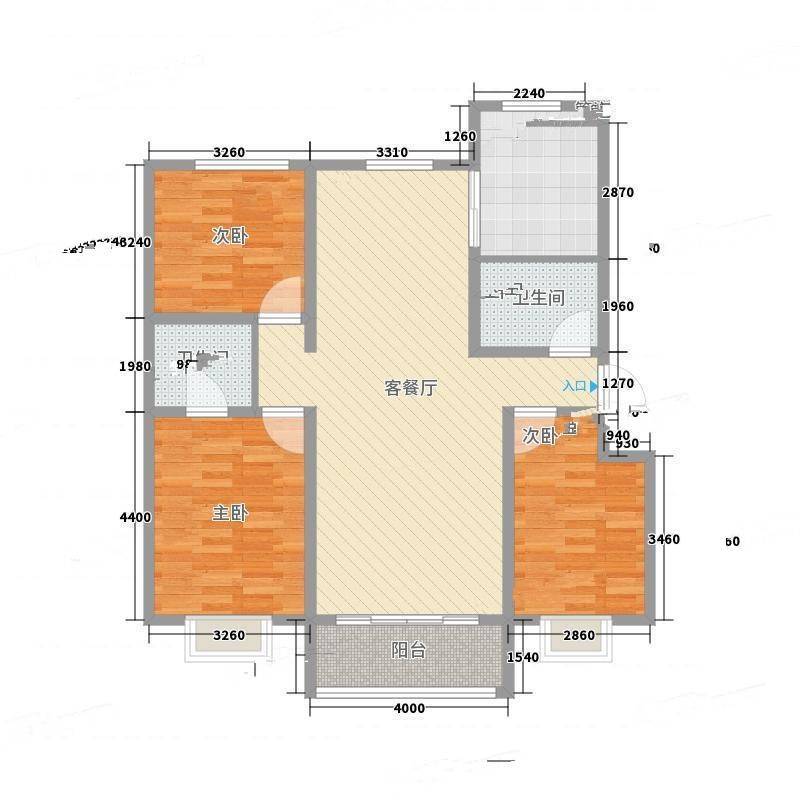 花好月圆3室0厅0卫126㎡户型图