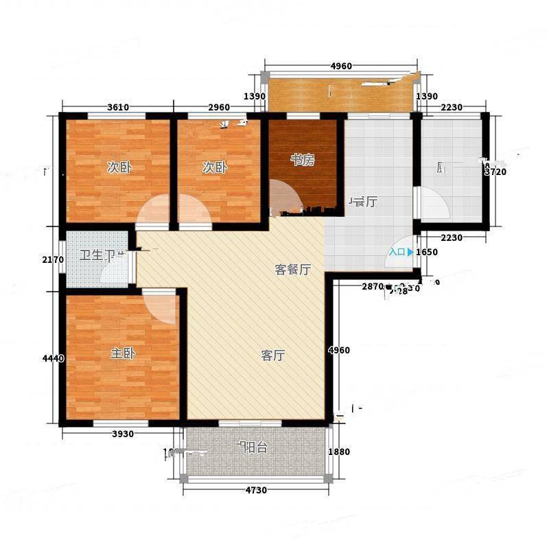 丹桂翰林府4室0厅0卫161㎡户型图