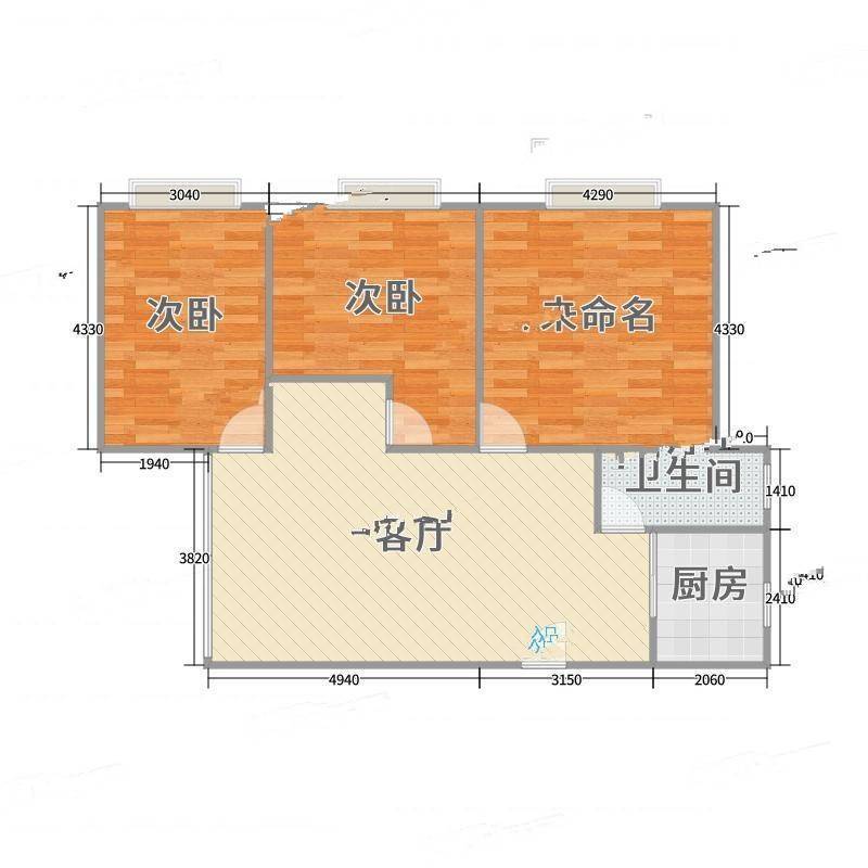 丹桂翰林府2室0厅0卫102㎡户型图