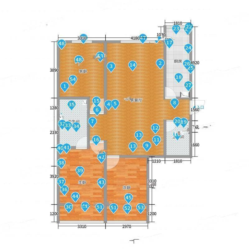 西泽园北区3室0厅0卫117㎡户型图