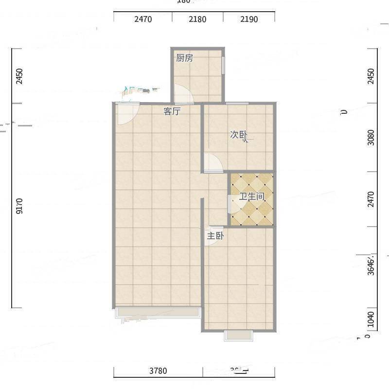 首府2室0厅0卫89㎡户型图