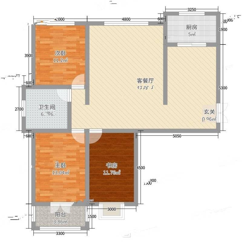 嘉馨园3室0厅0卫131㎡户型图